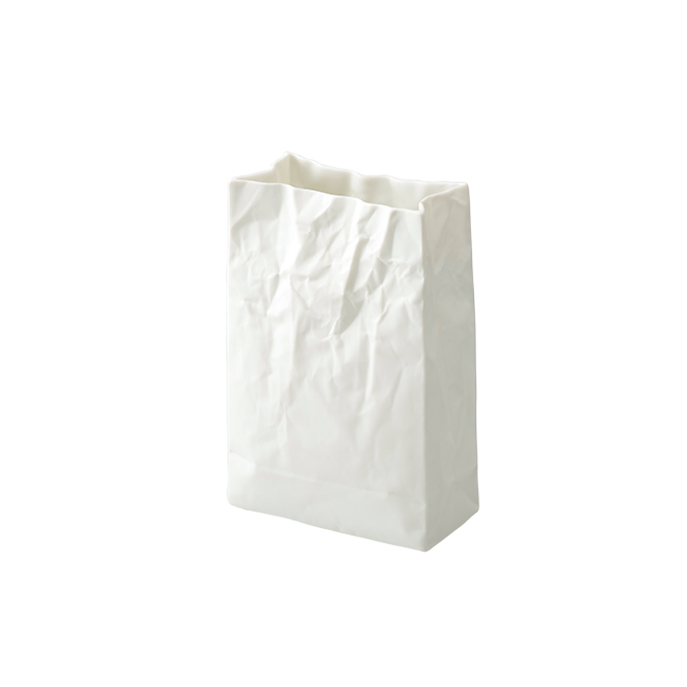 Crinkle Paper Bag Shaped Ceramic Vase – Animi Causa